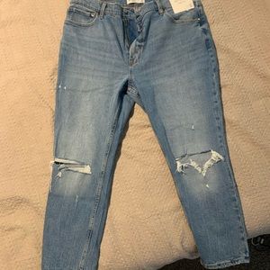 Abercrombie Distressed High Rise Skinny Jeans 33 short